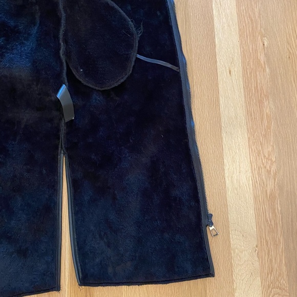 NA-KD Womens Black Faux Leather Coat with Zipper Closure w Faux Fur Lining / 36 - Picture 14 of 16